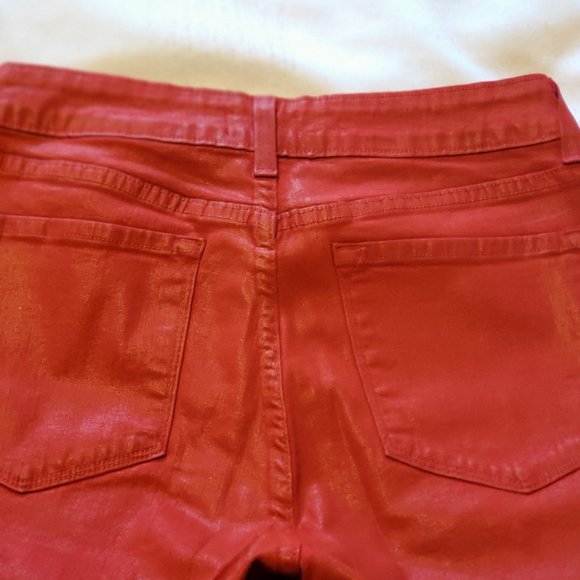 NYDJ Tummy Tuck Red Skinny Jeans Size 6 - Picture 5 of 6